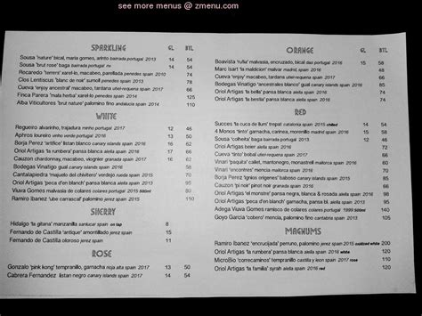 cervo's menu.